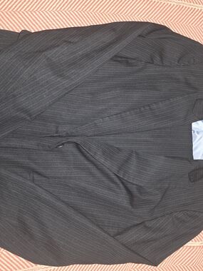 Calvin Klein Women's Charcoal Pinstripe Suit Jacket